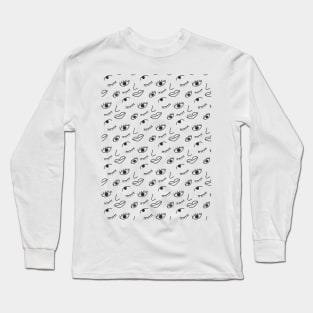 Face and eyes pattern Long Sleeve T-Shirt
